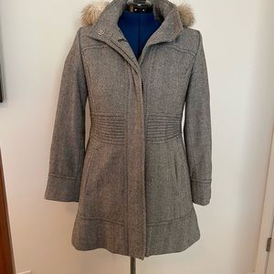 Esprit wool blend winter coat with hood large